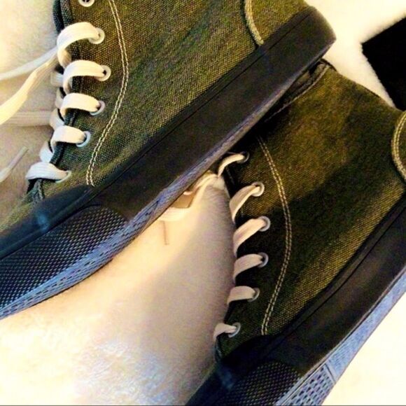 OLD NAVY HIGH TOP LACE UP SNEAKERS -GREEN 5 NWT - Picture 6 of 16